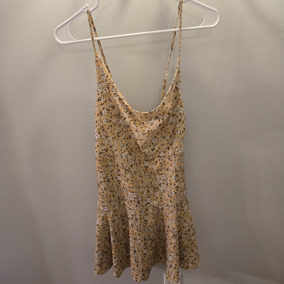 Cowl Neck Yellow Sundress S - Picture 3 of 7